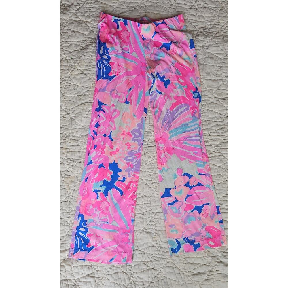 Lilly Pulitzer Pink Multicolor Wide Leg Pants